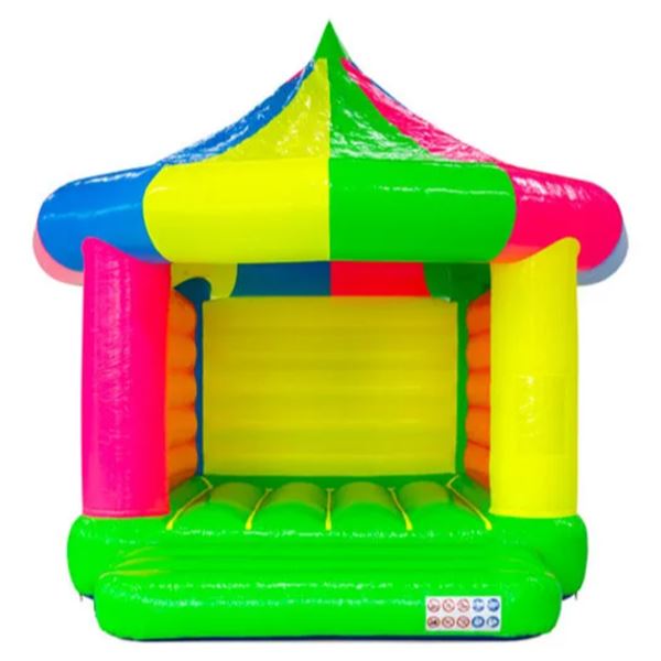 Springkussen Kasteel Fluor Colours 5x5m Springkussen Kasteel Fluor Colours 5x5m